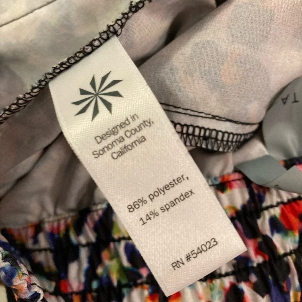 Athleta Multicolor Abstract Watercolor Print Athletic Shorts Size 4